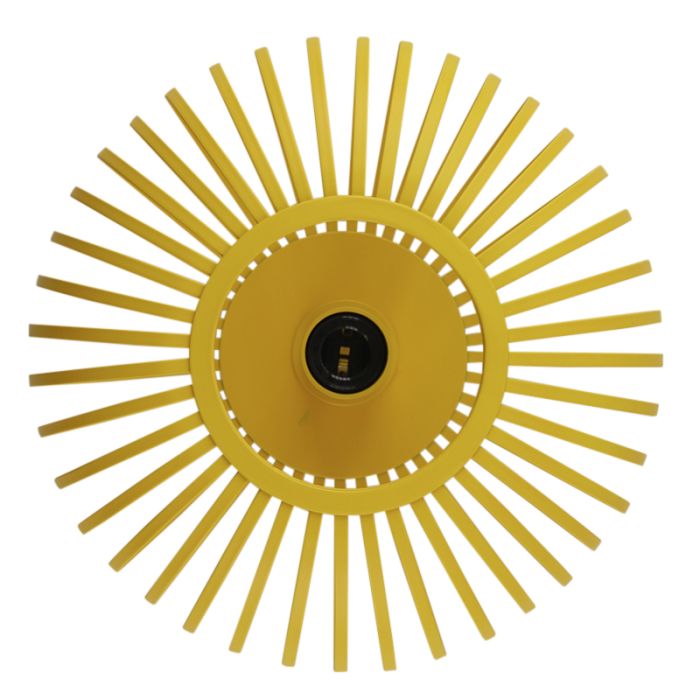 Industrial flush ceiling light yellow, Lieve