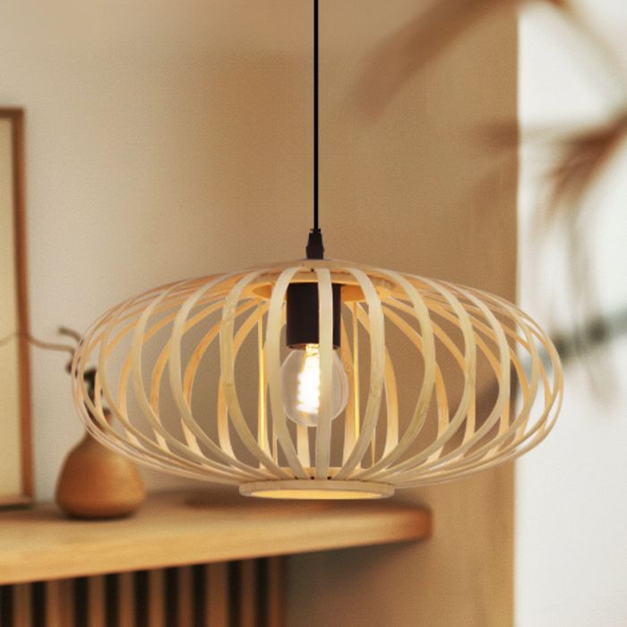 Bamboo pendant light brown, Lieve