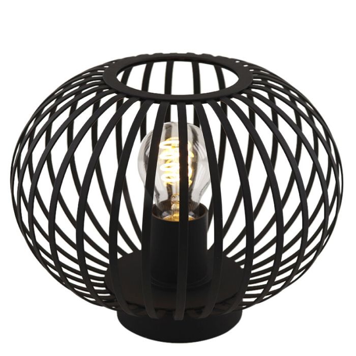 Industrial table lamp black, Lieve, with switch