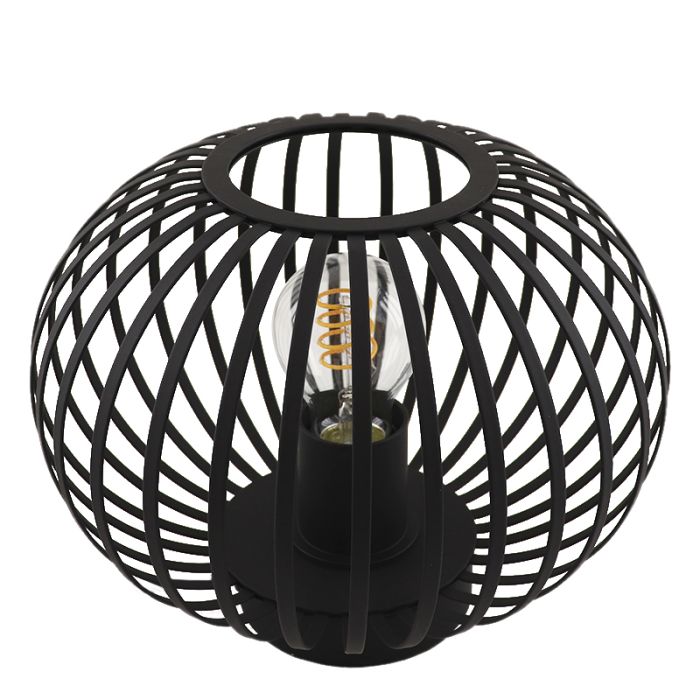 Industrial table lamp black, Lieve, with switch
