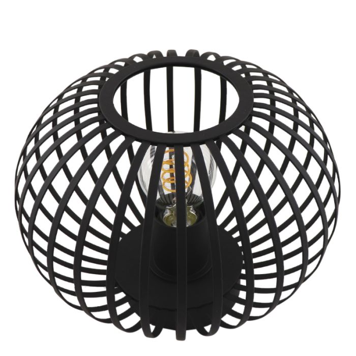 Industrial table lamp black, Lieve, with switch