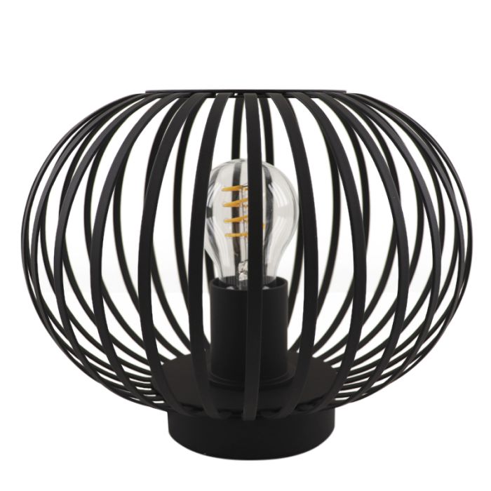 Industrial table lamp black, Lieve, with switch