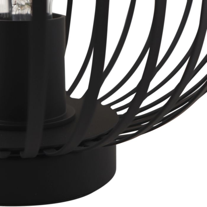 Industrial table lamp black, Lieve, with switch