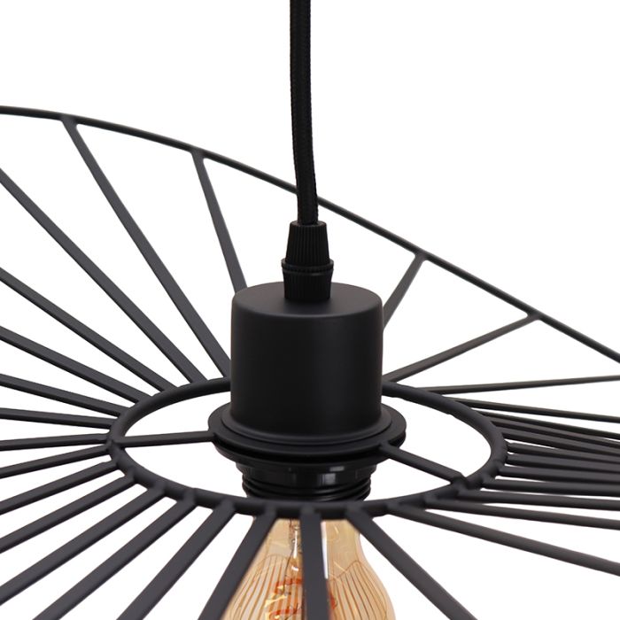 Retro pendant light black, Jolinda