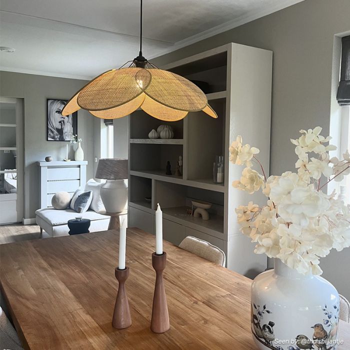 Rattan pendant light brown, Rowen
