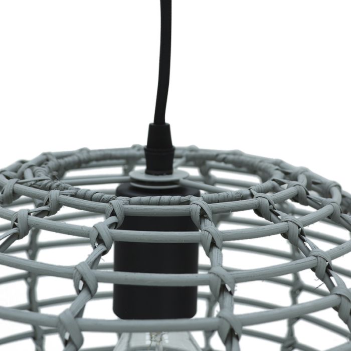Rattan pendant light grey, Roza
