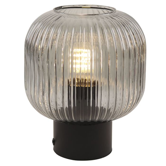 Retro table lamp grey, Charlois, with switch