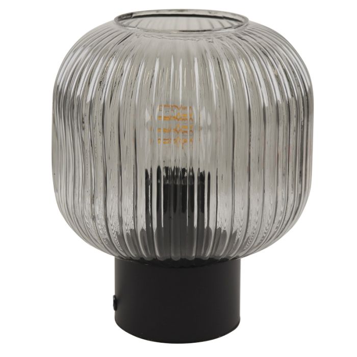 Retro table lamp grey, Charlois, with switch