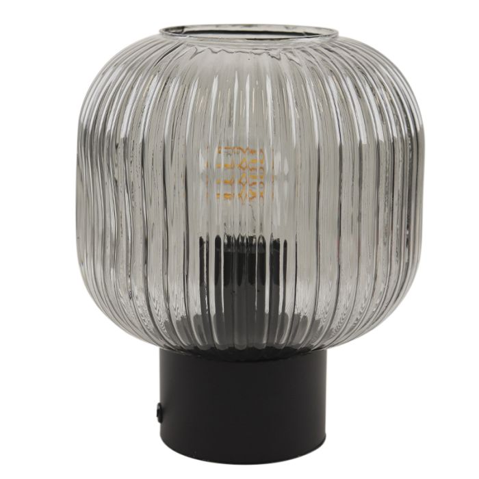 Retro table lamp grey, Charlois, with switch