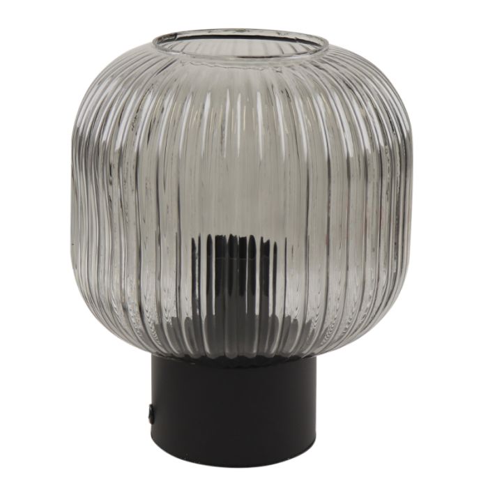 Retro table lamp grey, Charlois, with switch