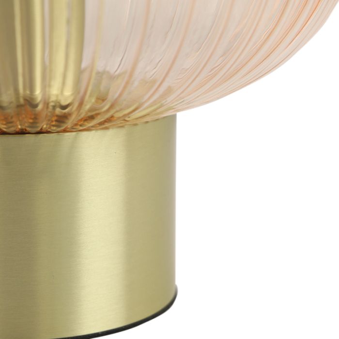 Retro table lamp pink, Charlois, with switch