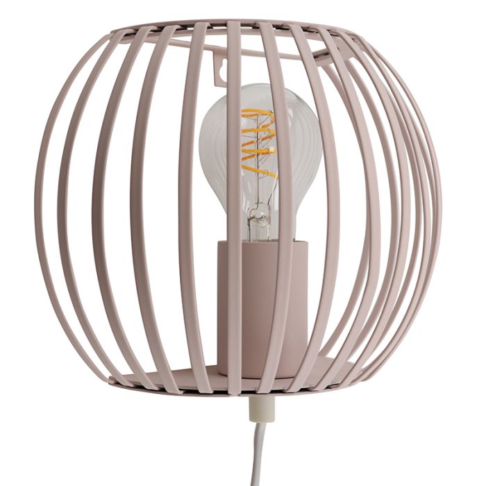 Industrial wall light beige, Lieve, with switch