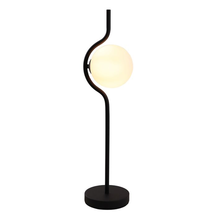 Modern table lamp black, Merel, with switch