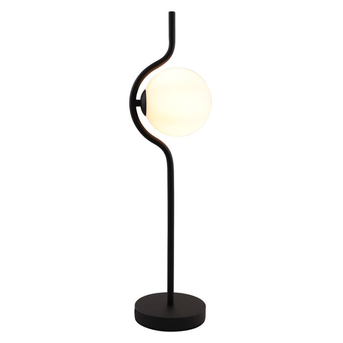 Modern table lamp black, Merel, with switch