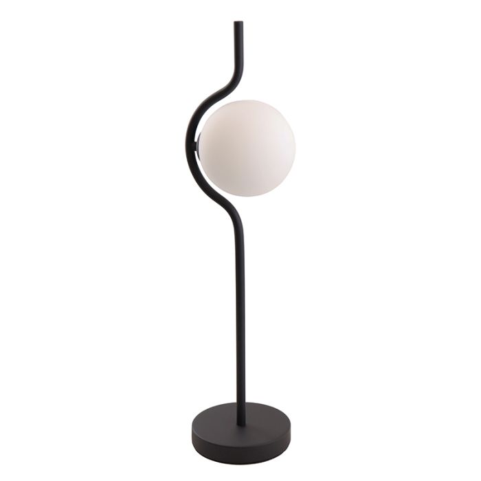 Modern table lamp black, Merel, with switch