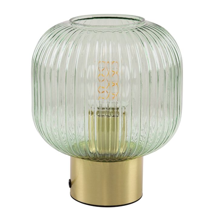 Design table lamp green, Charlois, with switch