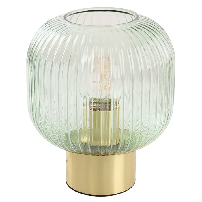 Design table lamp green, Charlois, with switch