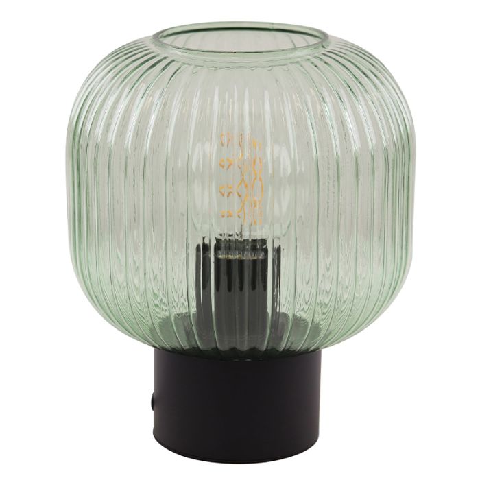 Design table lamp green, Charlois, with switch