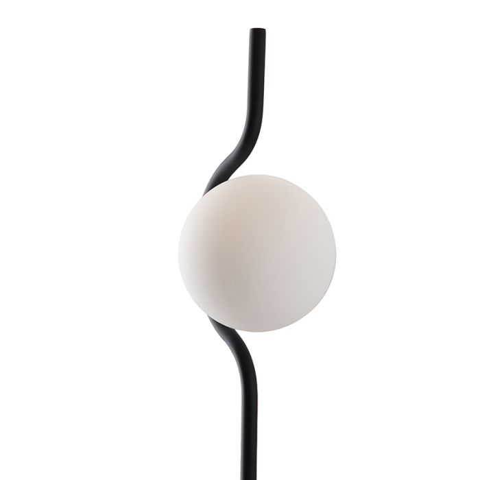 Modern floor lamp black, Merel, with switch