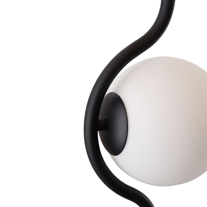 Modern floor lamp black, Merel, with switch