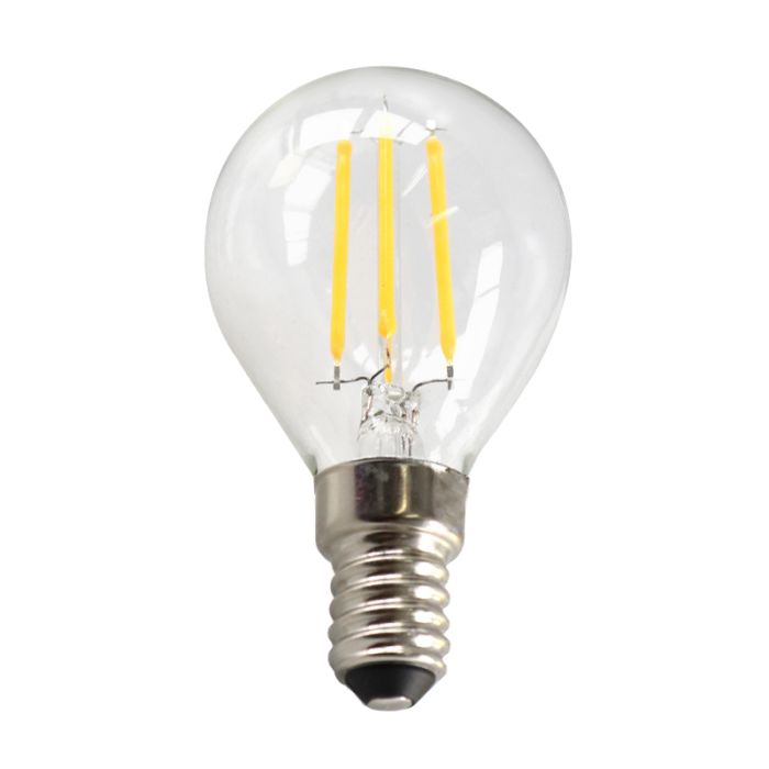 Dimmable Olucia E14 LED bulb Sorna, P45, 4W, 2700K