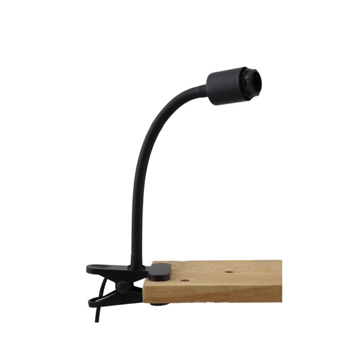 Plastic clip spotlight black, Merve, with switch