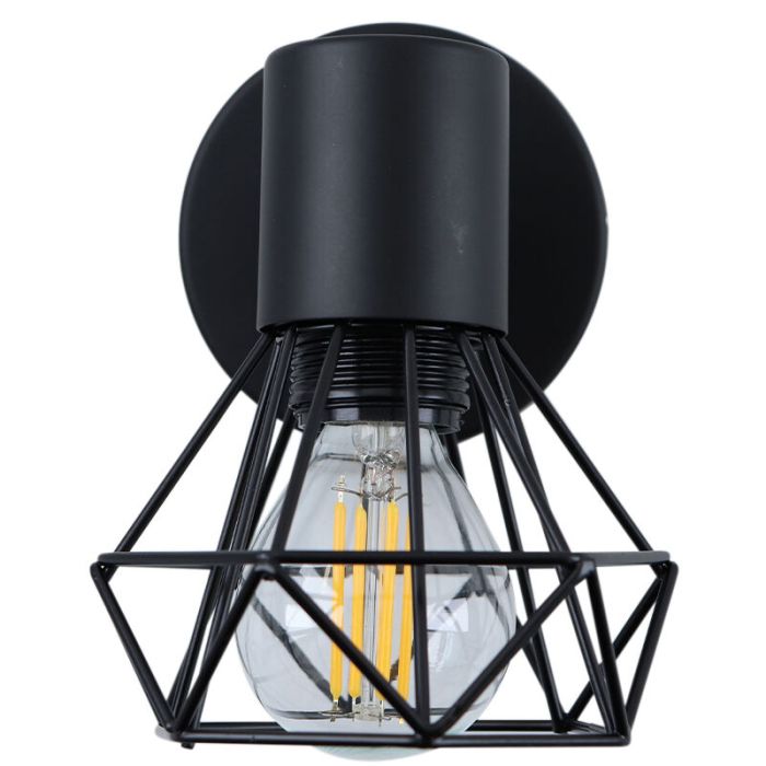 Industrial wall spotlight black, Jaylano