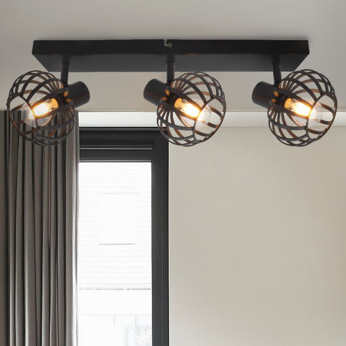 Industrial ceiling spotlight black, Lieve