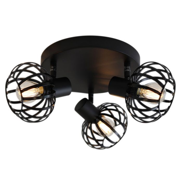 Industrial ceiling spotlight black, Lieve