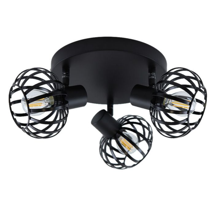 Industrial ceiling spotlight black, Lieve