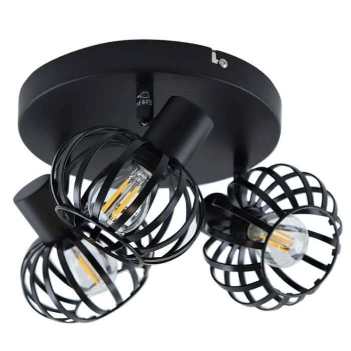 Industrial ceiling spotlight black, Lieve