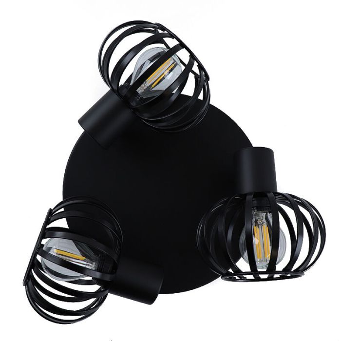 Industrial ceiling spotlight black, Lieve