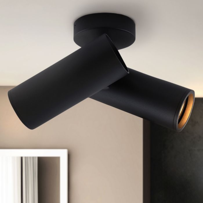 Modern ceiling spotlight black, Nadi
