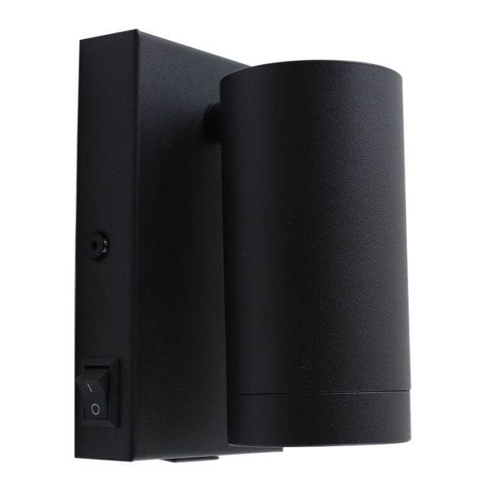 Modern wall spotlight black, Nadi, with switch