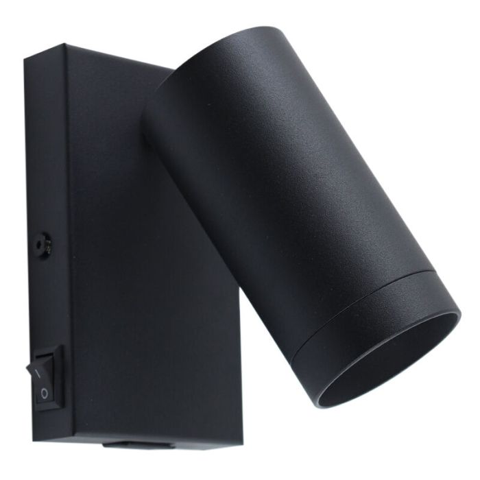 Modern wall spotlight black, Nadi, with switch