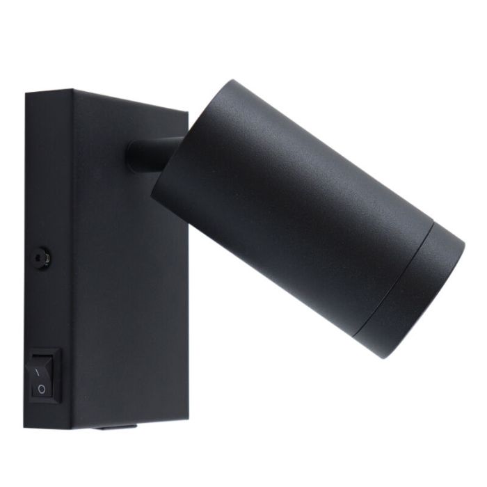 Modern wall spotlight black, Nadi, with switch