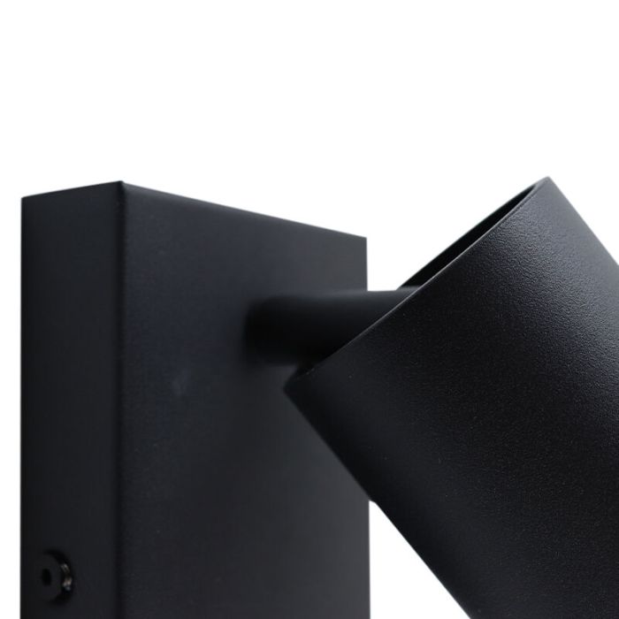 Modern wall spotlight black, Nadi, with switch