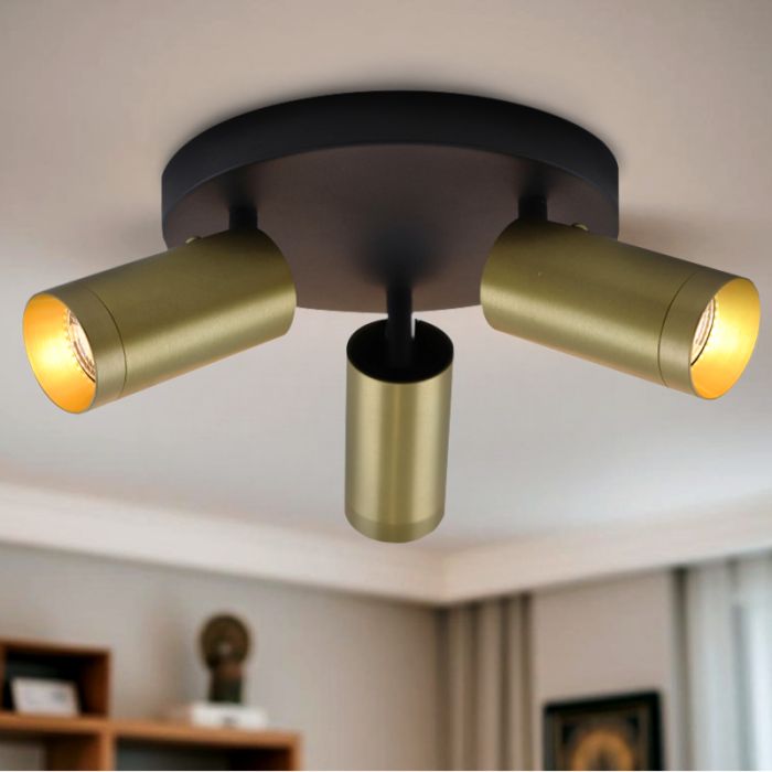 Modern ceiling spotlight brass, Nadi