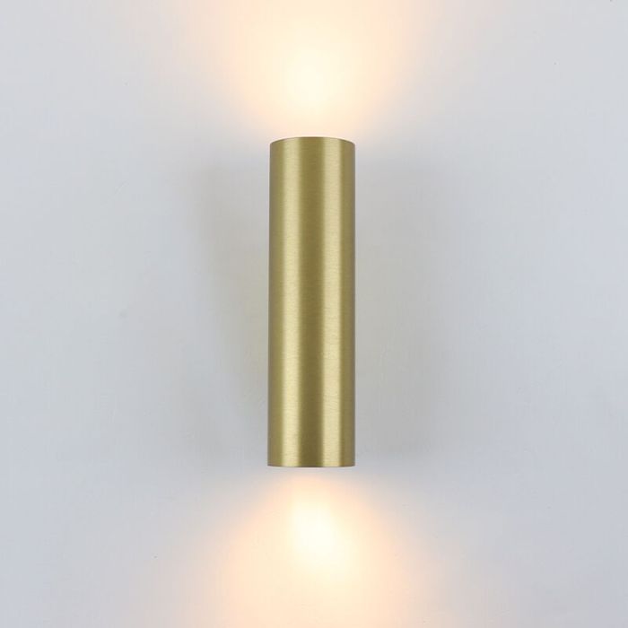 Modern up down wall light brass, Nadi