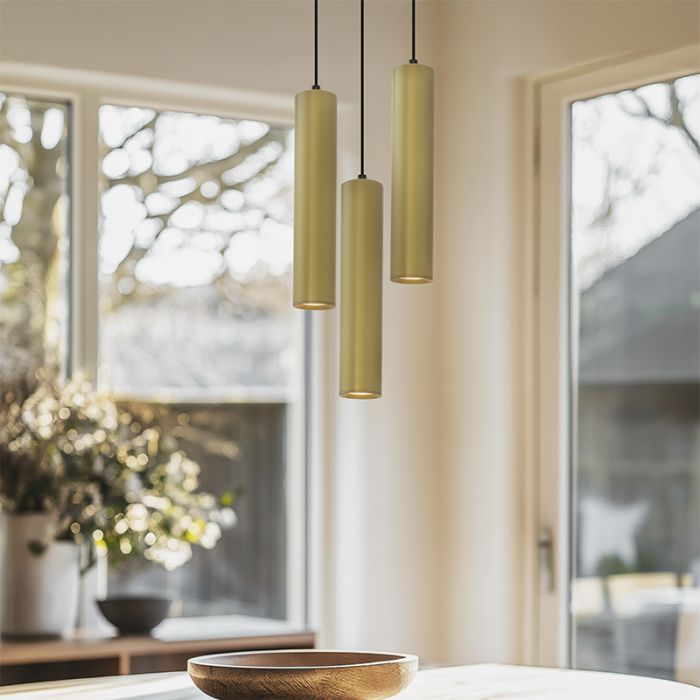 Modern pendant light brass, Nadi