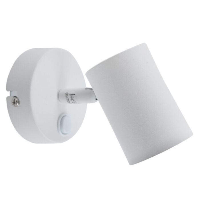 Modern wall spotlight white, Elena, with switch