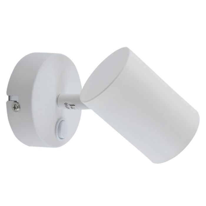 Modern wall spotlight white, Elena, with switch