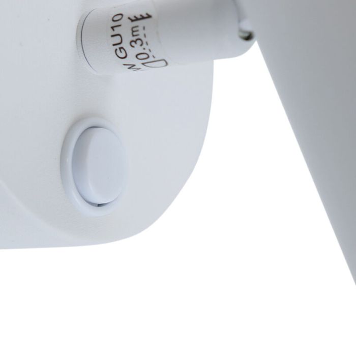 Modern wall spotlight white, Elena, with switch