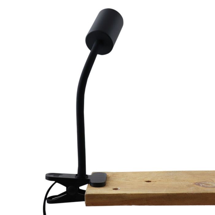 Modern clip spotlight black, Elena, with switch