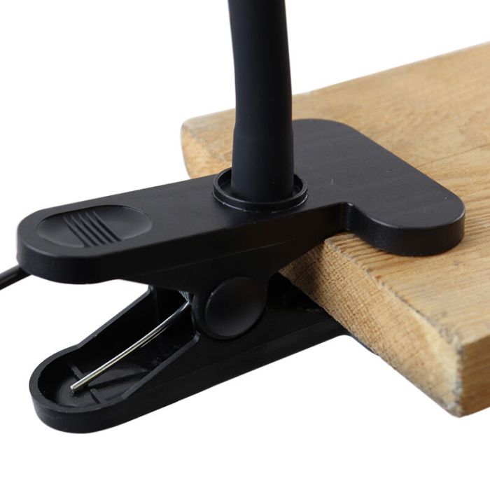 Modern clip spotlight black, Elena, with switch
