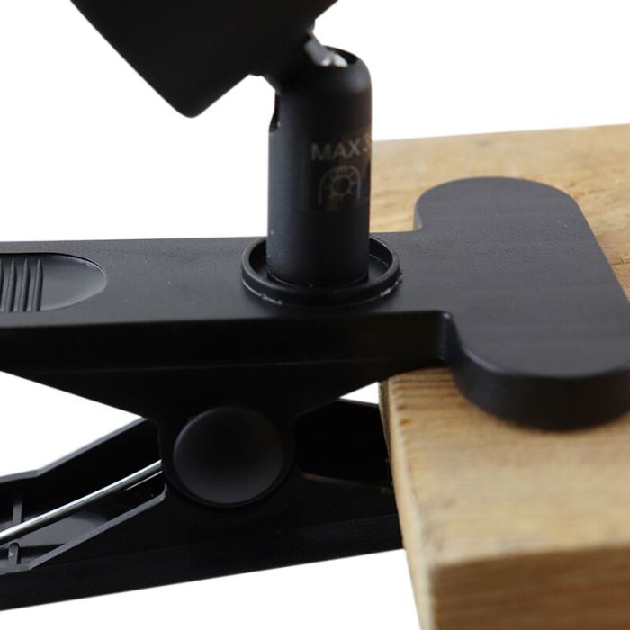 Modern clip spotlight black, Elena, with switch