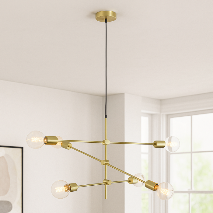 Modern pendant light brass, Nica