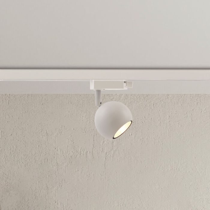 Modern 1 phase track lighting spotlight white, Alco