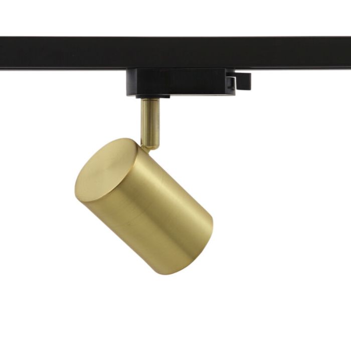 Modern 1 phase track lighting spotlight brass, Elena