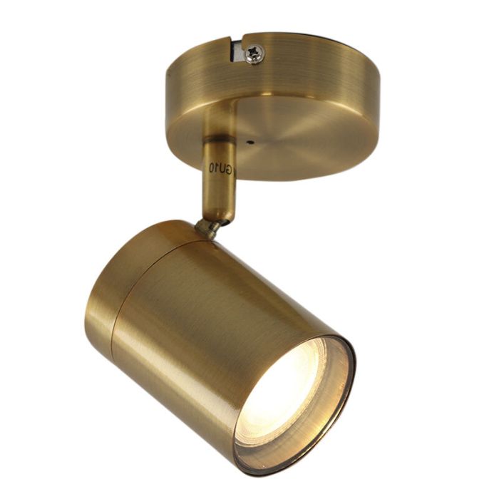 Modern bathroom ceiling light brass, Ciara, IP44